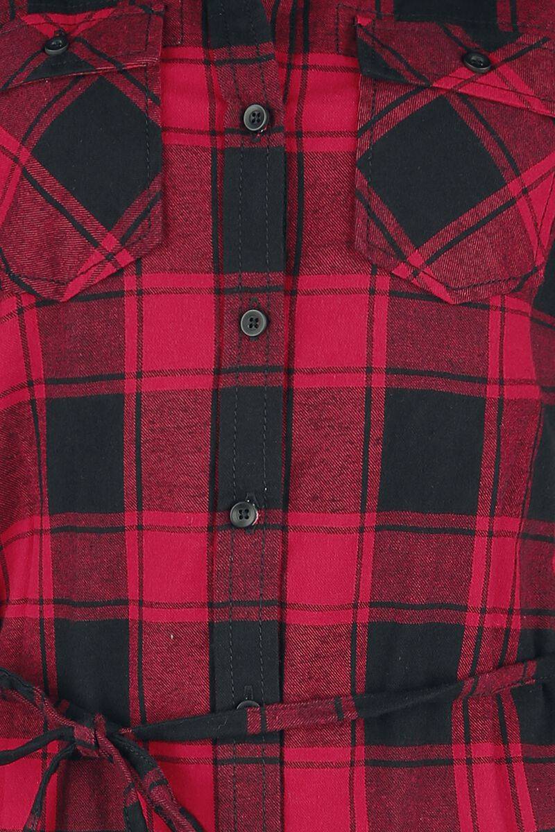 EMP "Ladies Longshirt Lucy" Langarmhemd rot/schwarz von Brandit Letzte 2 Tage