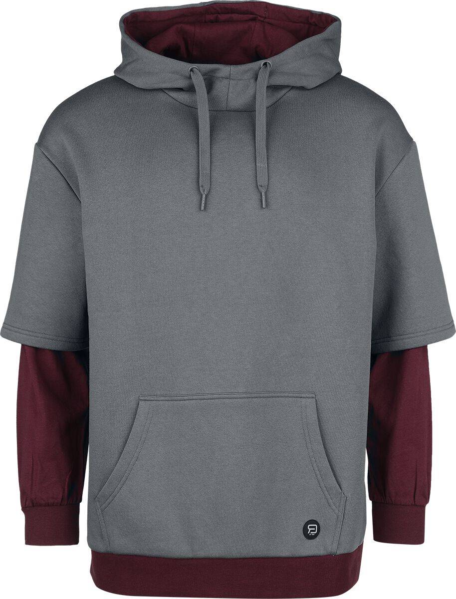EMP Kapuzenpullover grau/bordeaux von RED by EMP Bis zu 60% Rabatt