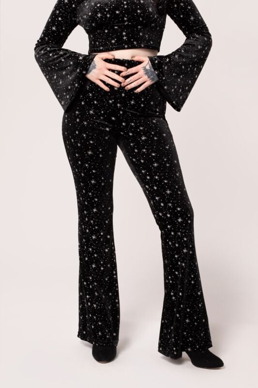 EMP "Vela Trousers" Stoffhose schwarz/weiß von Hell Bunny Vierteljährliche Förderung