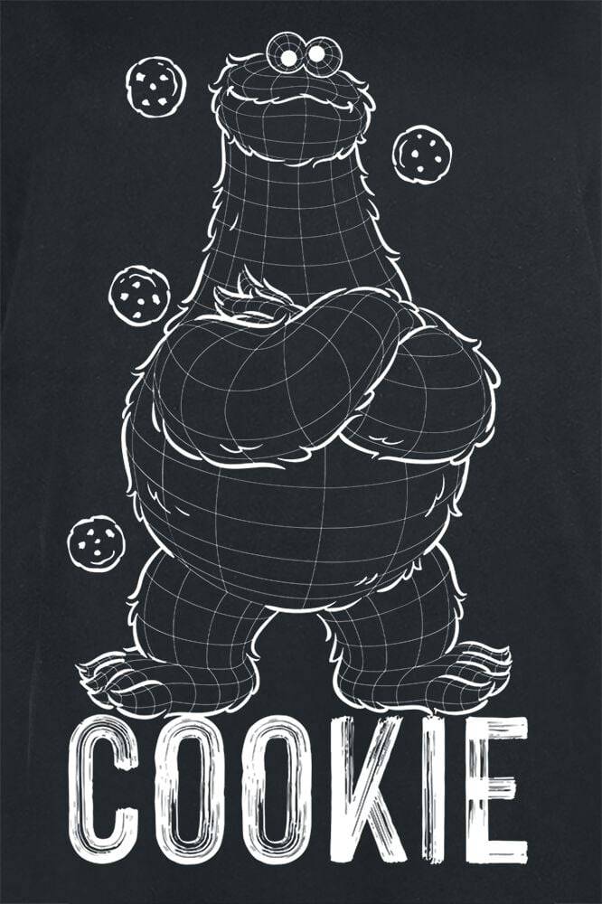 EMP "Cookie" T-Shirt schwarz von Sesamstraße im Angebot