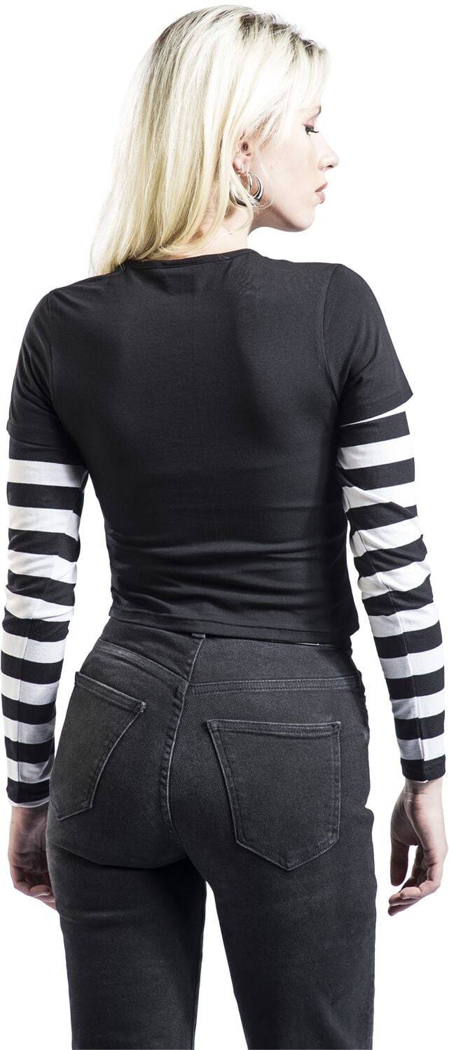 EMP "Socially Distant" Langarmshirt schwarz/weiß von Wednesday Saisonschlussverkauf
