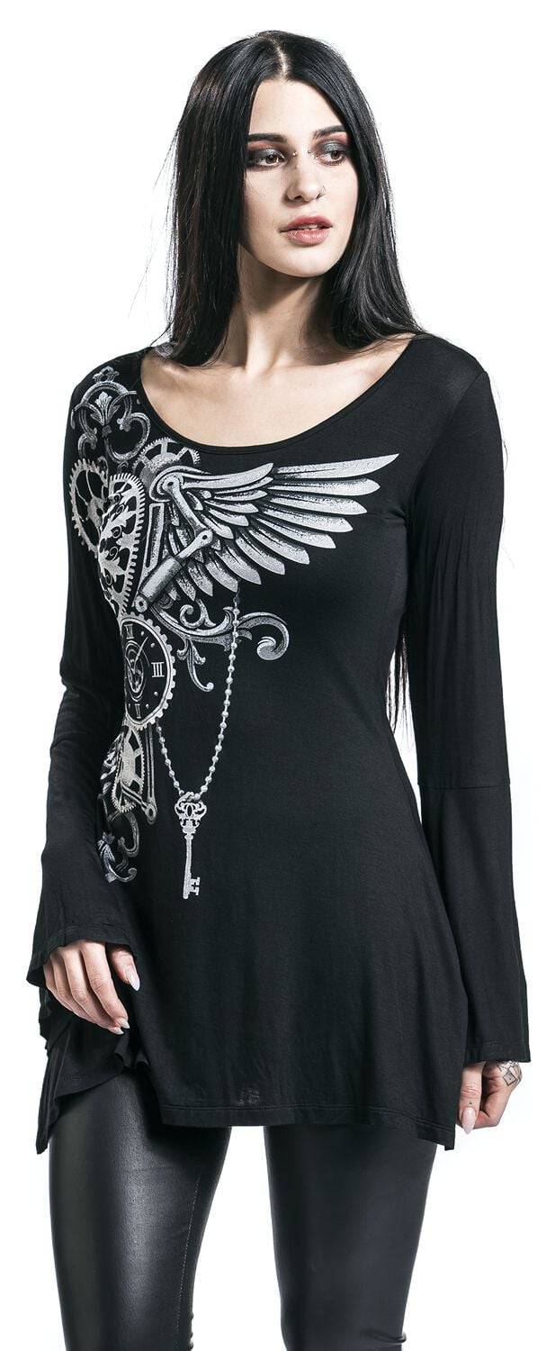 EMP Langarmshirt schwarz von Gothicana by EMP Muttertagsangebot