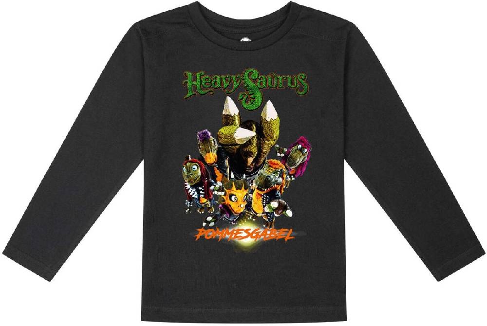 EMP "Metal-Kids - Pommesgabel" Langarmshirt schwarz von Heavysaurus