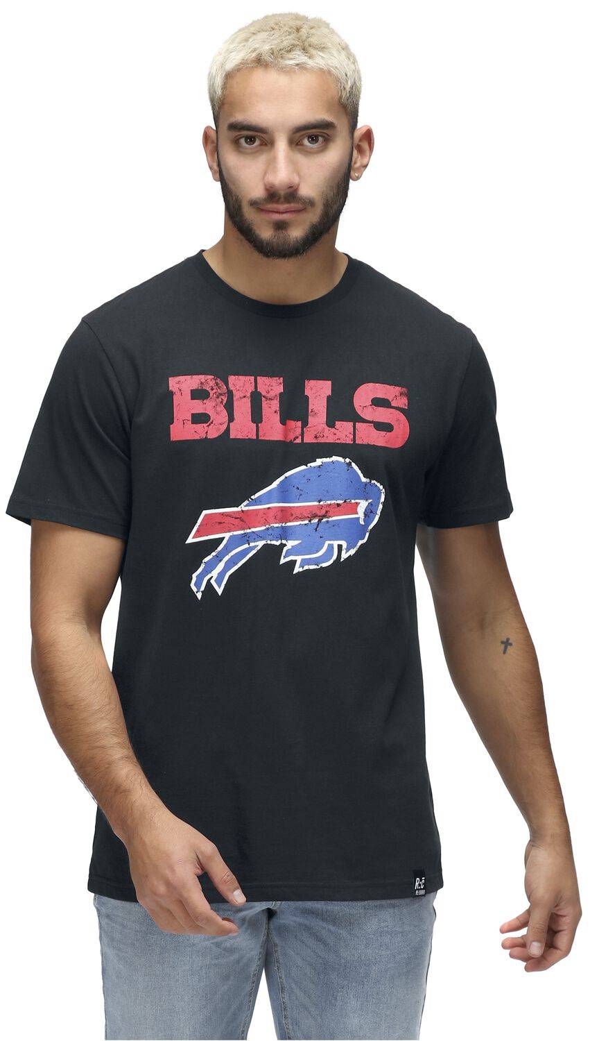 EMP "NFL Bills Logo" T-Shirt schwarz von Recovered Clothing Schlussverkauf