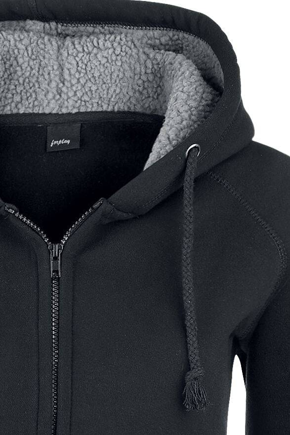 EMP "Teddy Hoodie" Kapuzenjacke schwarz von Forplay Limitierter Zeitrabatt