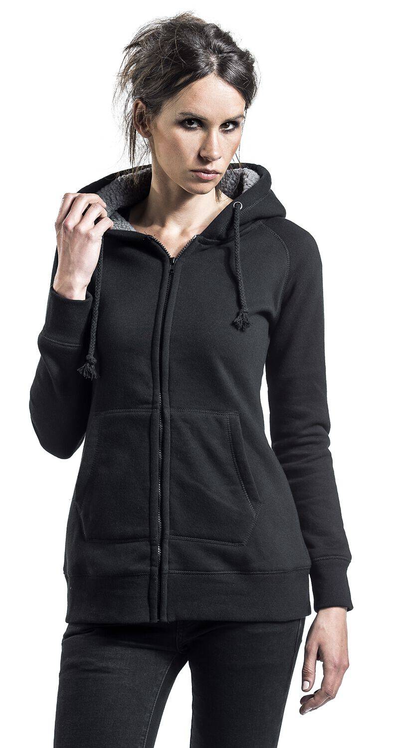 EMP "Teddy Hoodie" Kapuzenjacke schwarz von Forplay Limitierter Zeitrabatt