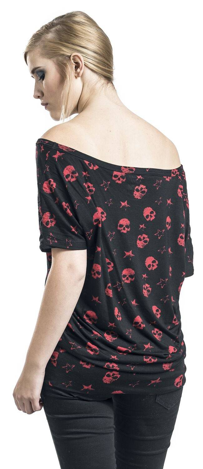 EMP T-Shirt schwarz/rot von Full Volume by EMP Fabrik Onlineshop