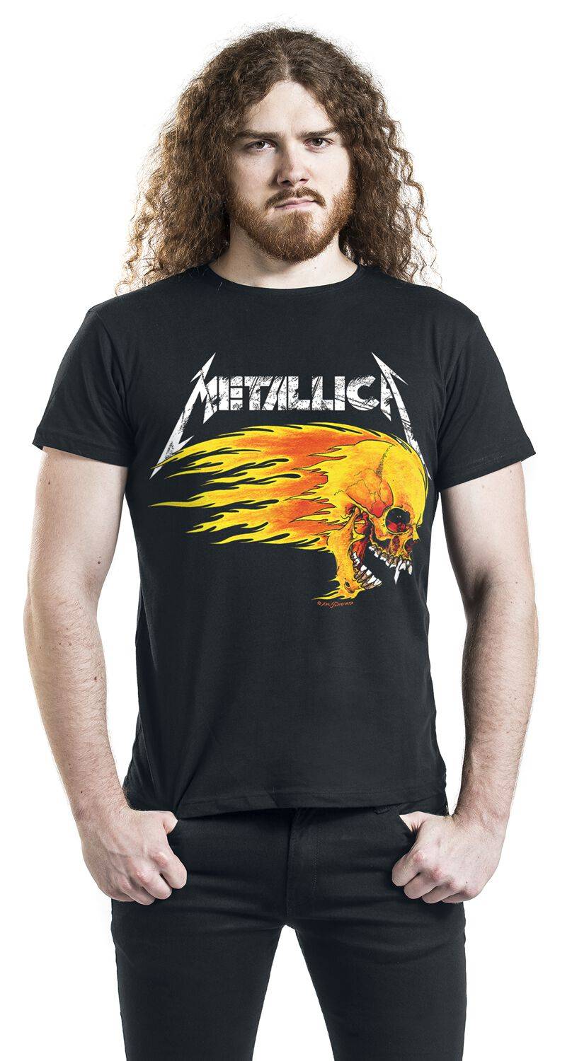 EMP "Flaming Skull Tour Tee" T-Shirt schwarz von Metallica Muttertagsangebot