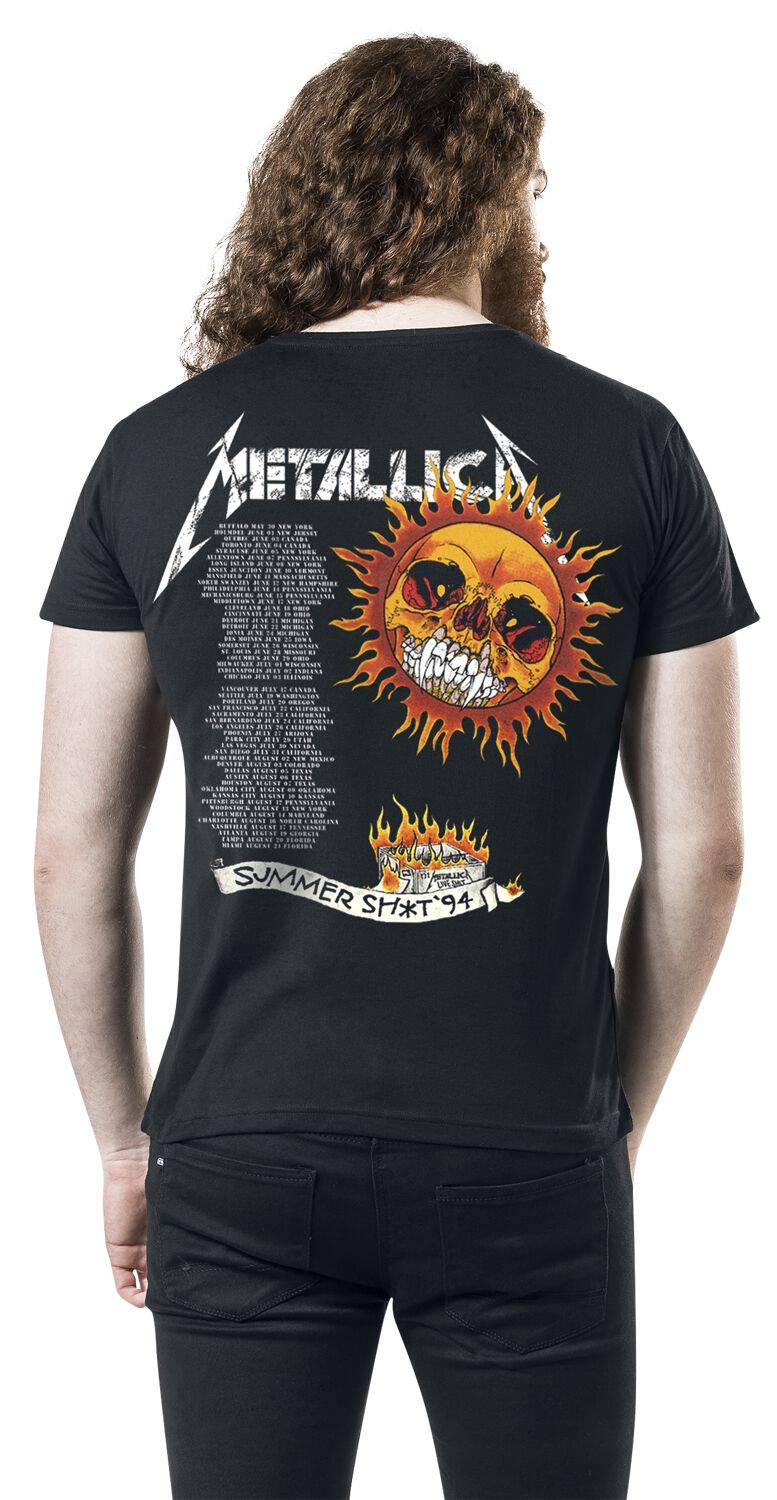 EMP "Flaming Skull Tour Tee" T-Shirt schwarz von Metallica Muttertagsangebot