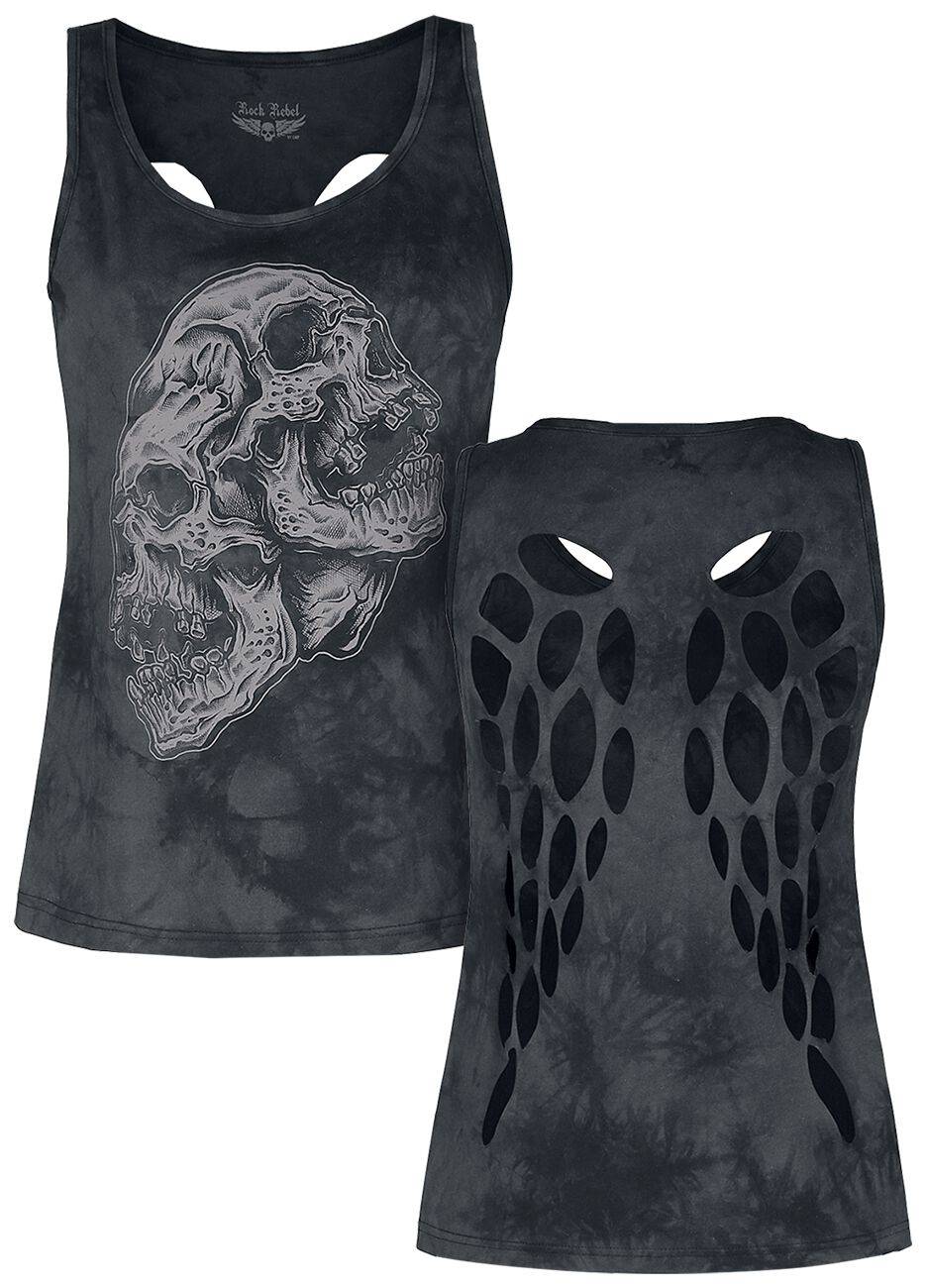 EMP Top grau von Rock Rebel by EMP Räumungsverkauf