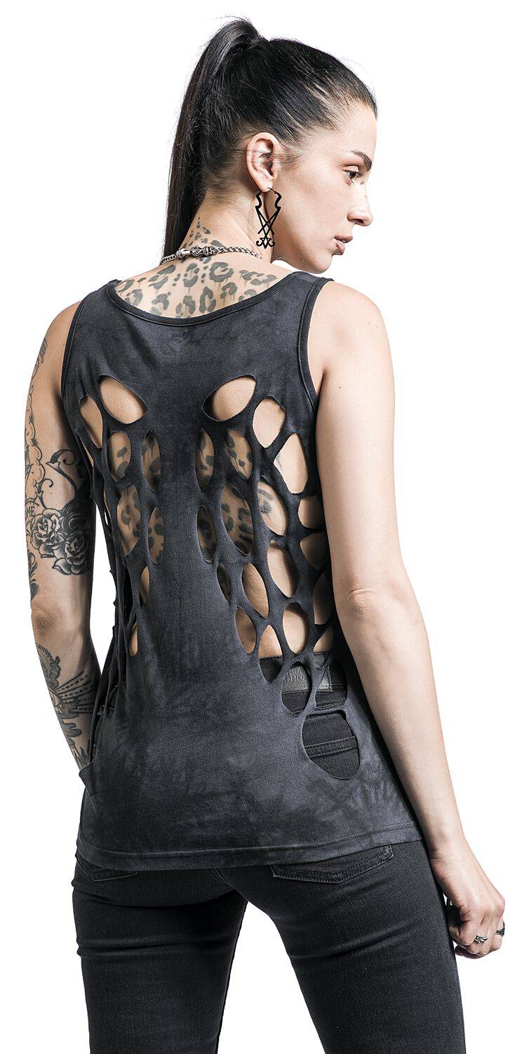 EMP Top grau von Rock Rebel by EMP Räumungsverkauf