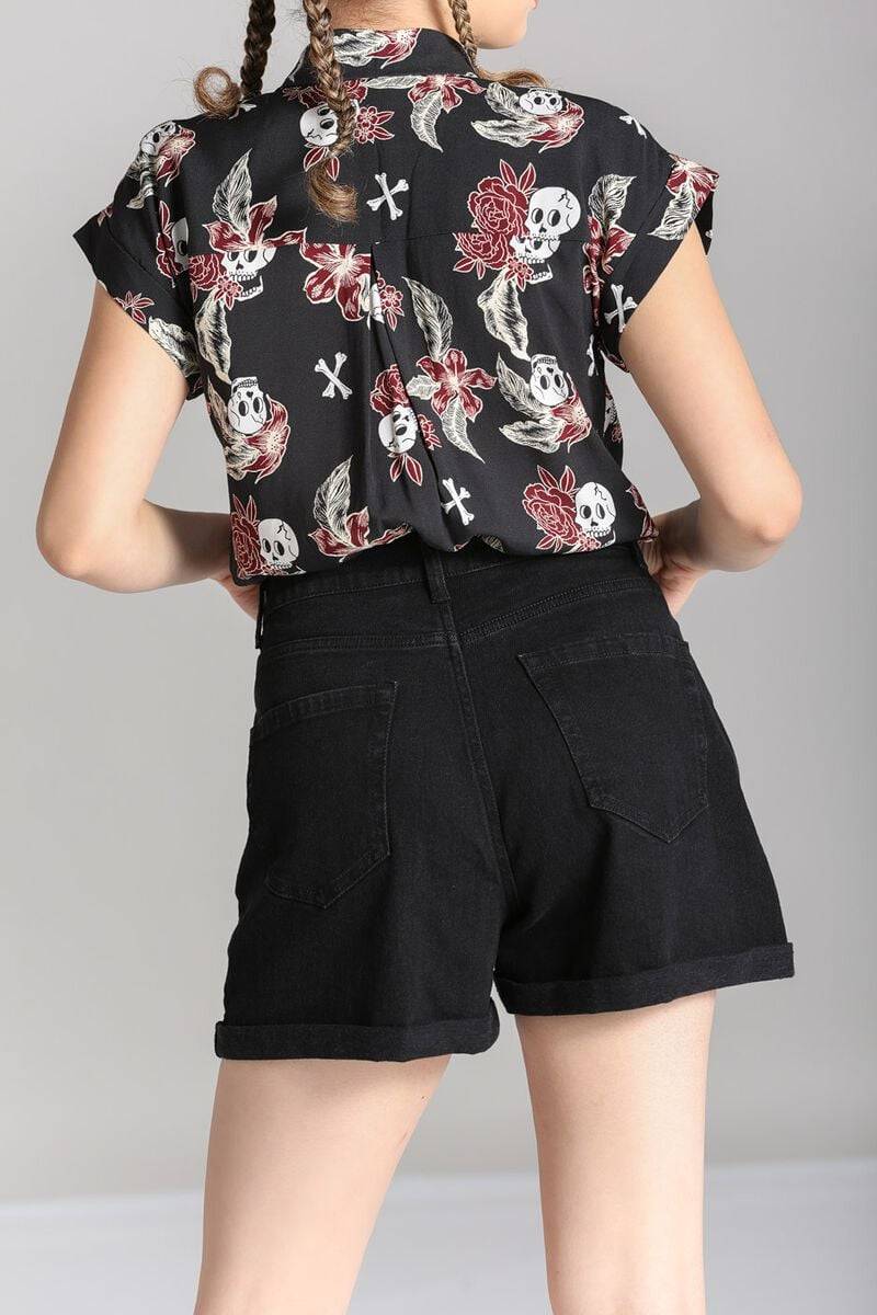 EMP "Ariana Shorts" Short schwarz von Hell Bunny Super Sparpreis