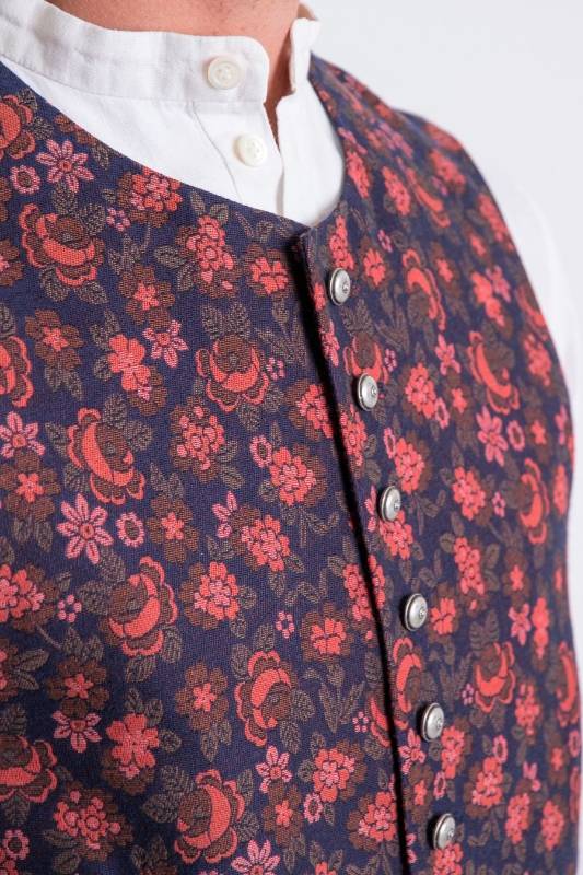 Rockmacherin Karl blau rot gemustert Super Sparpreis