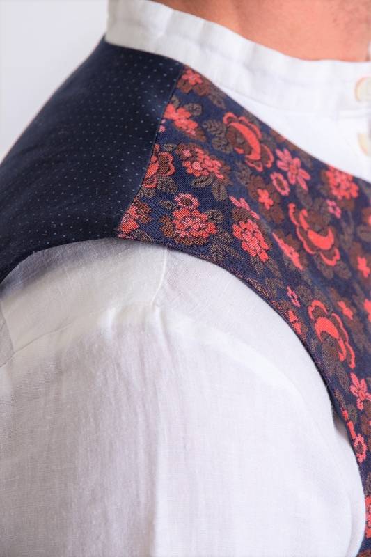 Rockmacherin Karl blau rot gemustert Super Sparpreis