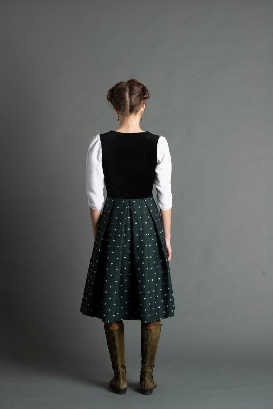 Rockmacherin Katha Dirndl schwarz/ weiß Kostenloser Versand