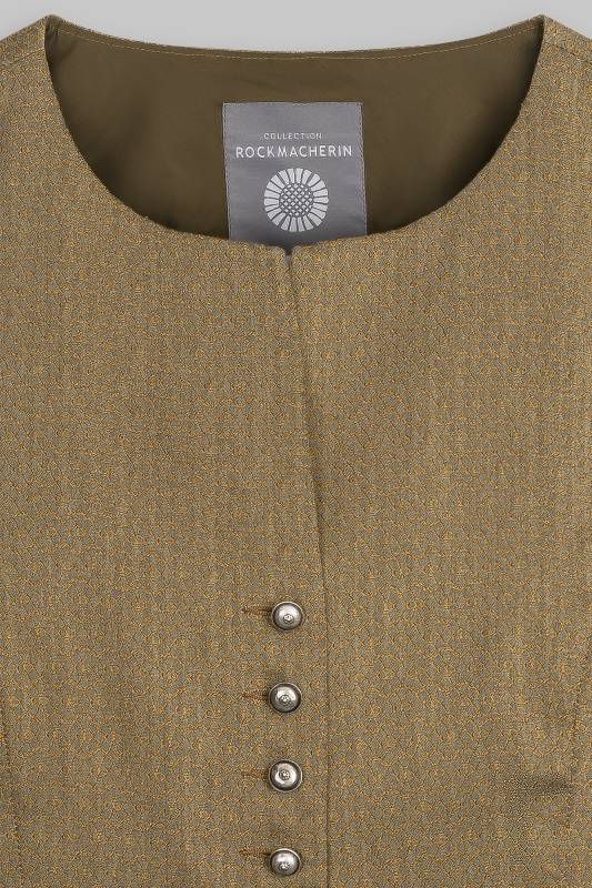 Rockmacherin Nanni Deininger Trachtenweste aus elastischem Baumwoll-Jacquard mit Baumwollfutter Blitzangebot