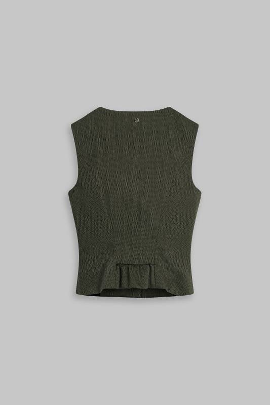 Rockmacherin Nanni Dreyer Trachtenweste aus elastischem Baumwoll-Jacquard mit Baumwollfutter Große Rabatte