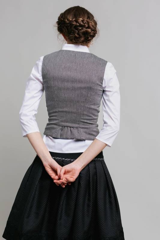 Rockmacherin Nanni Dobler Trachtenweste aus elastischem Baumwoll-Jacquard mit Baumwollfutter Neuheiten