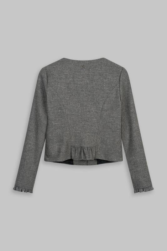Rockmacherin Ann-Kathrin Spenzerjacke aus Leichtloden mit Rüschenabschluss am Ärmel Bestseller