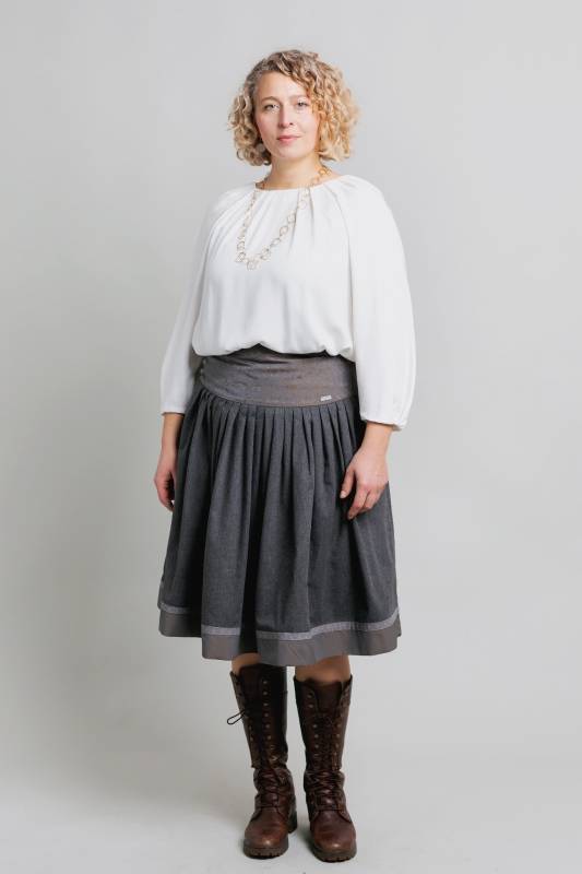 Rockmacherin Regula Elegante Damenbluse aus fließendem Viskoseflanell Kauf eins, bekomm eins gratis