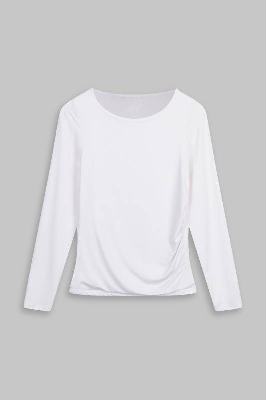 Rockmacherin Malou Langarm-Shirt mit Raffung Kostenlose Rückgabe