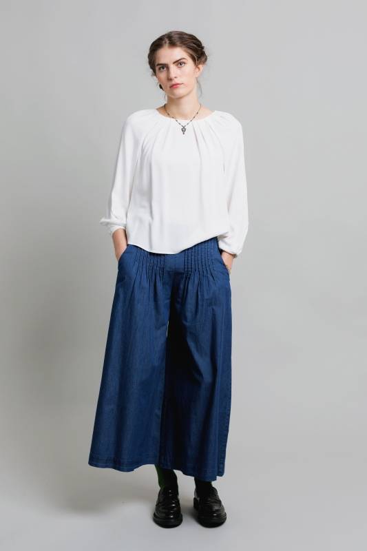 Rockmacherin Sempt Hosenrock aus weichem Denim mit Biesen und Gummizug Bis zu 55% Rabatt
