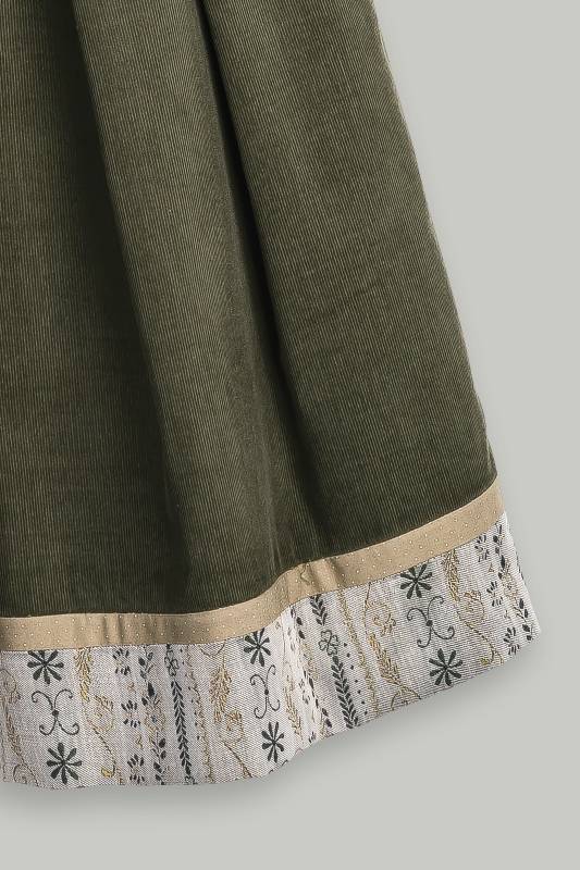 Rockmacherin Mooskissal Trachtenrock mit Feincord und Jacquardmuster im Saum Exklusivangebot