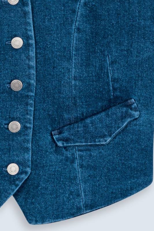 Rockmacherin Resal Damenweste aus Denim im klassischen Stil Outlet