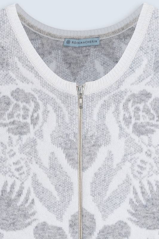 Rockmacherin Wally Strickweste mit Jacquardmuster und Reißverschluss Rabatt