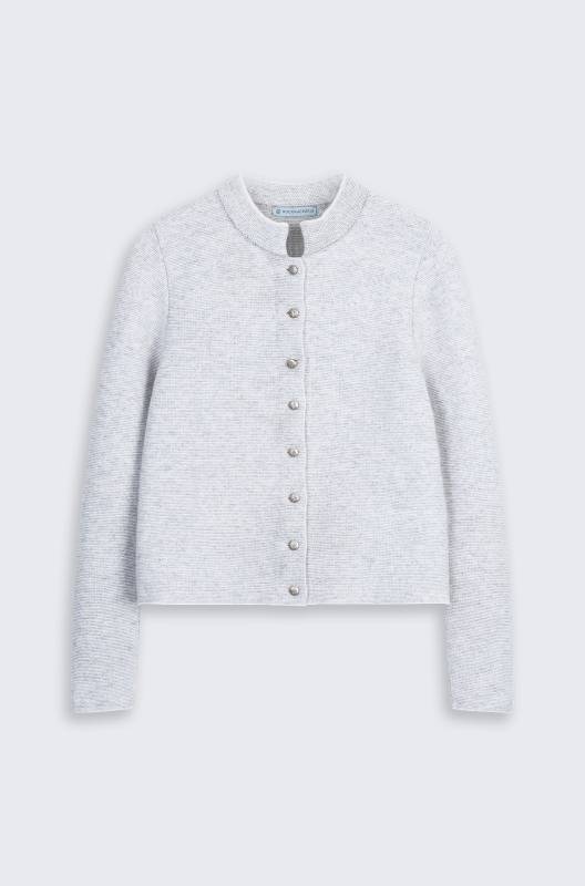 Rockmacherin Florentine Trachten-Strickjacke mit Stehkragen aus Merinowolle Flash Sale