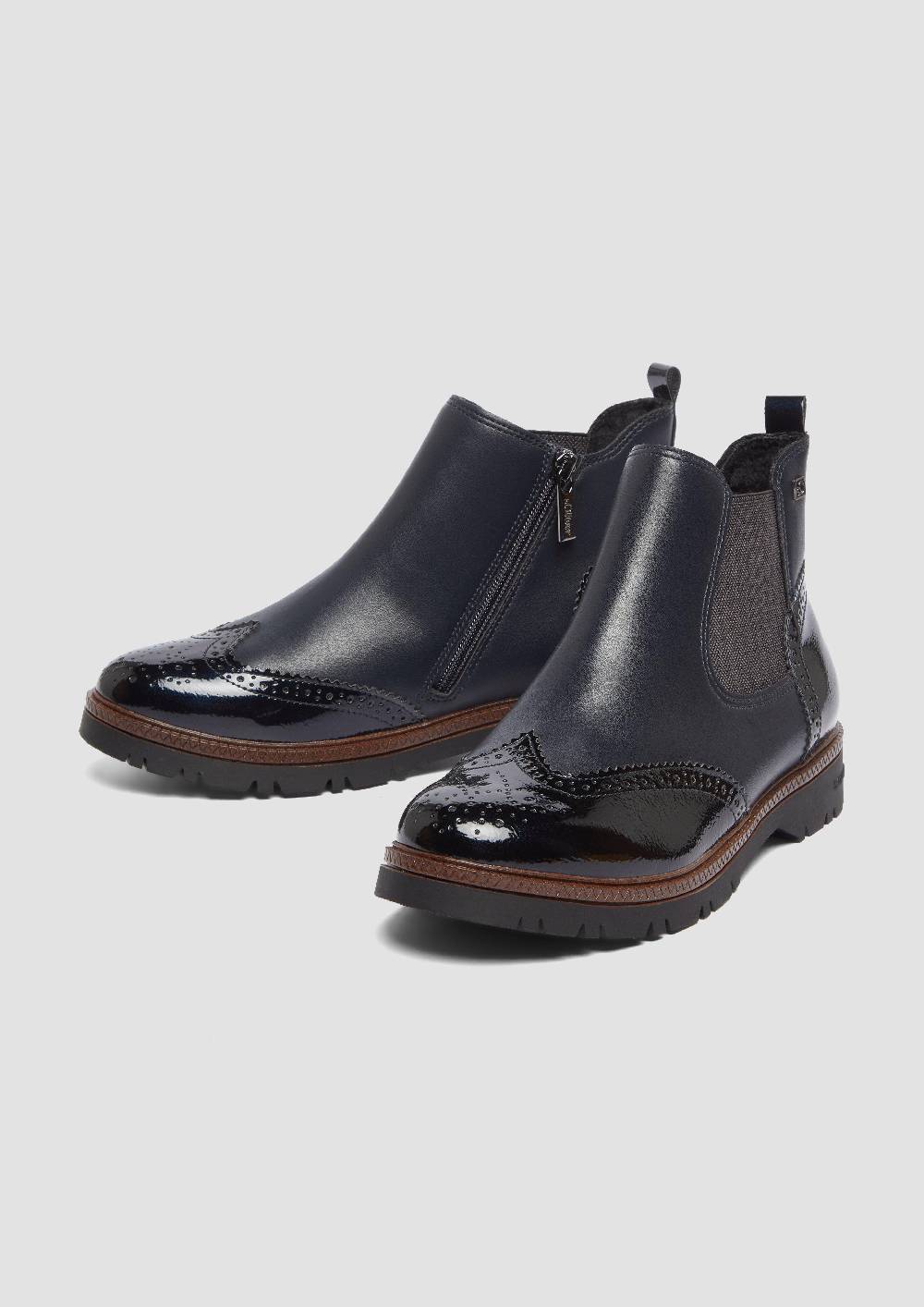 S.Oliver Chelsea Boots in Leder-Optik Online Outlet