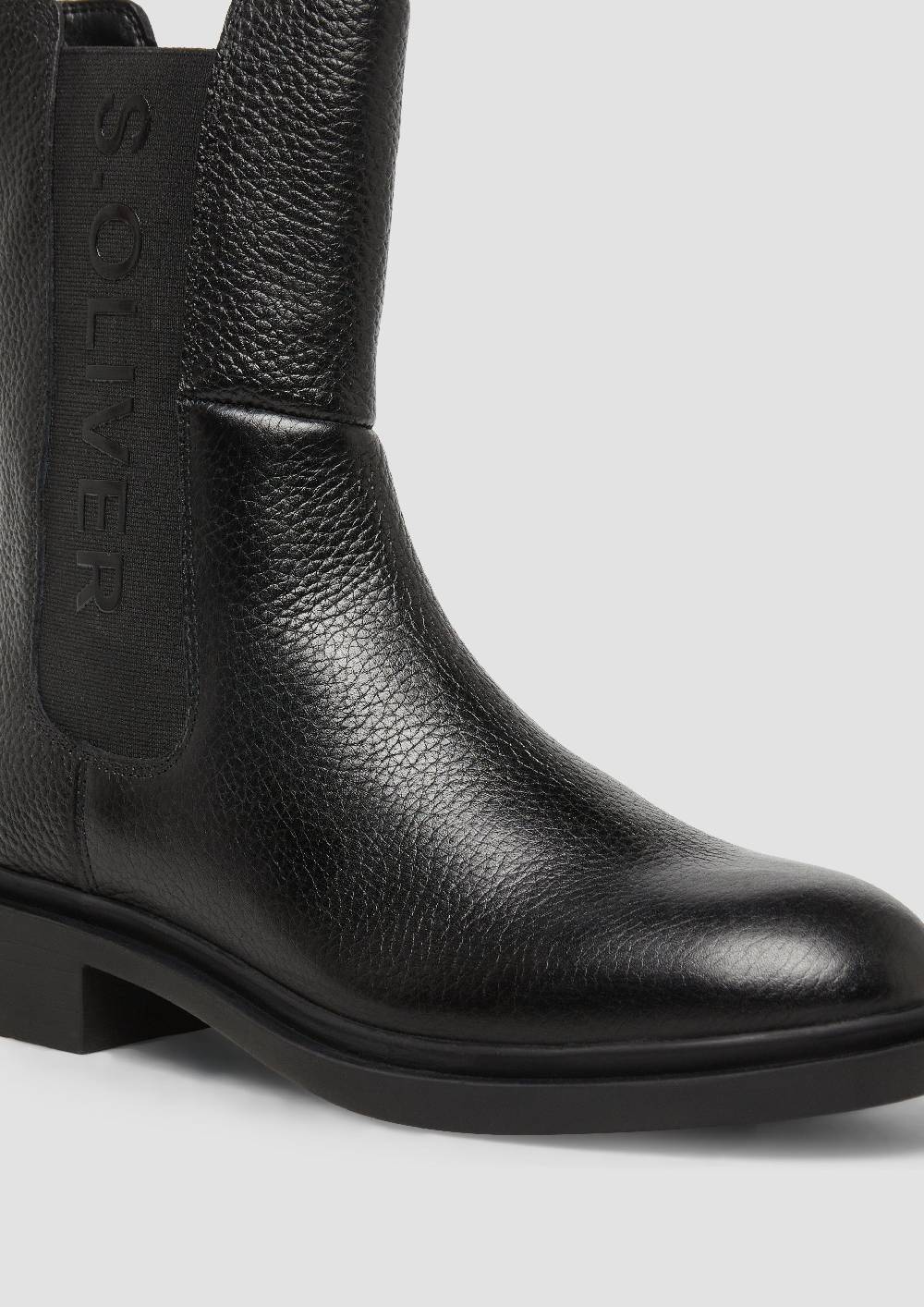 S.Oliver Stiefel aus Rindsleder mit Logo-Detail Riesige Ersparnisse