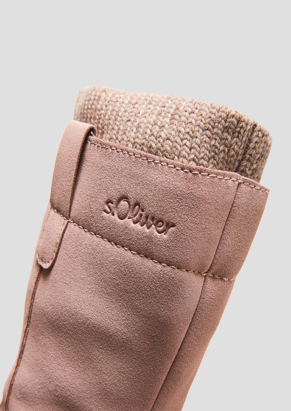 S.Oliver Stiefel in Veloursleder-Optik 50% Rabatt mit kostenlosem Versand