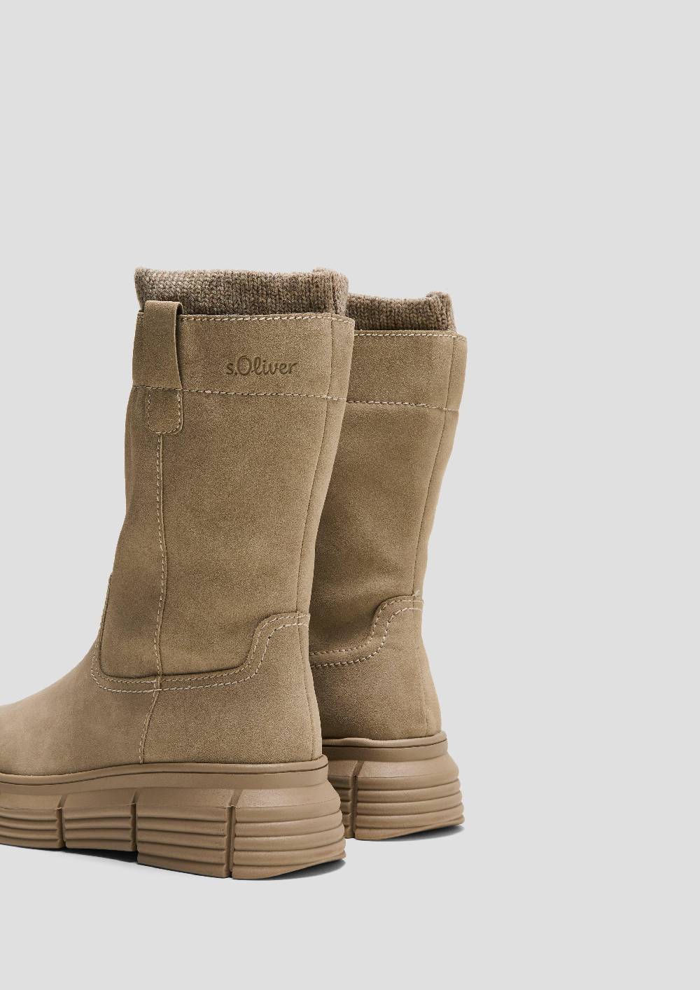 S.Oliver Stiefel in Veloursleder-Optik Clearance-Verkauf