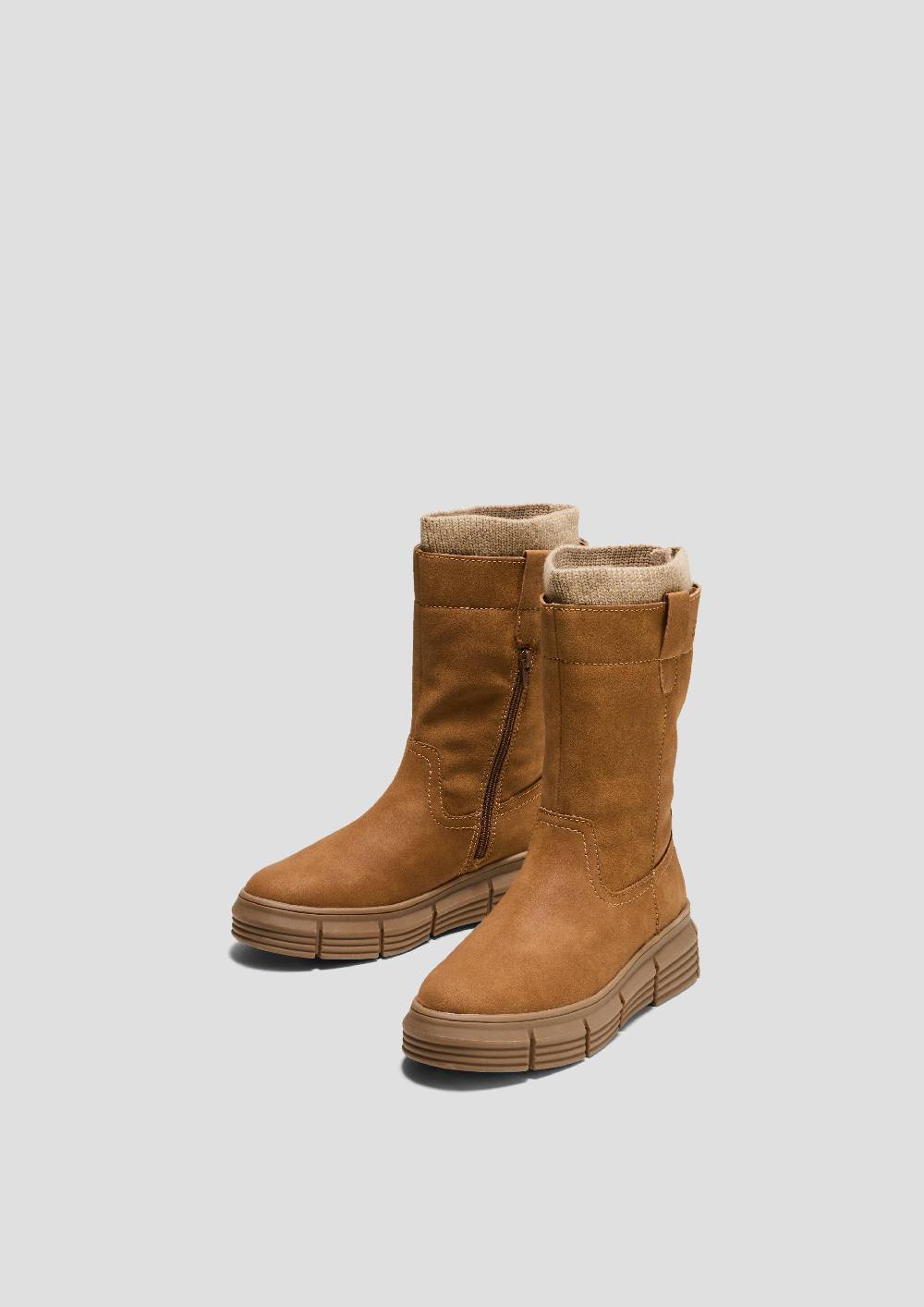 S.Oliver Stiefel in Veloursleder-Optik Schlussverkauf