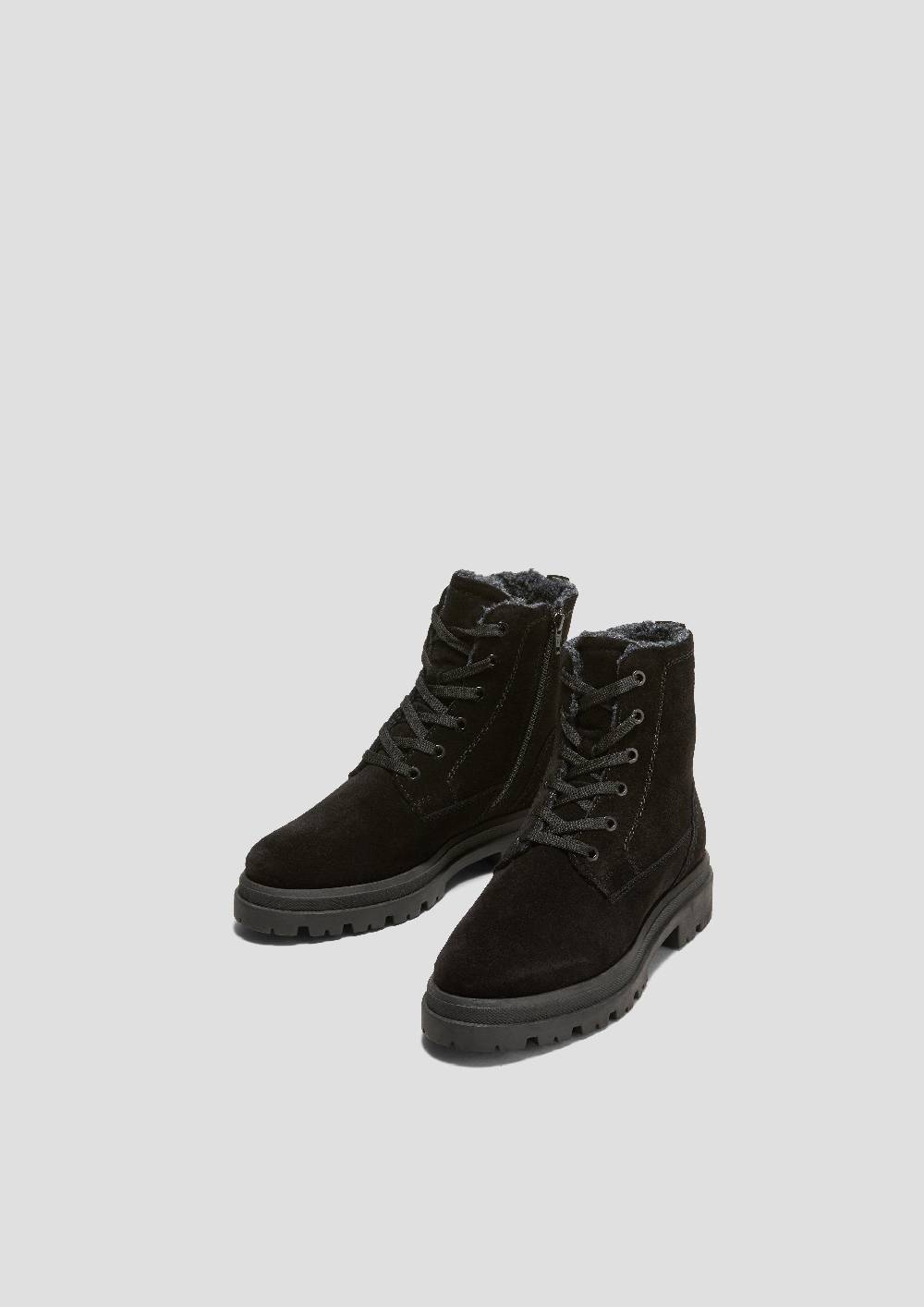 S.Oliver Gefütterte Stiefel aus Veloursleder Versandkostenfrei