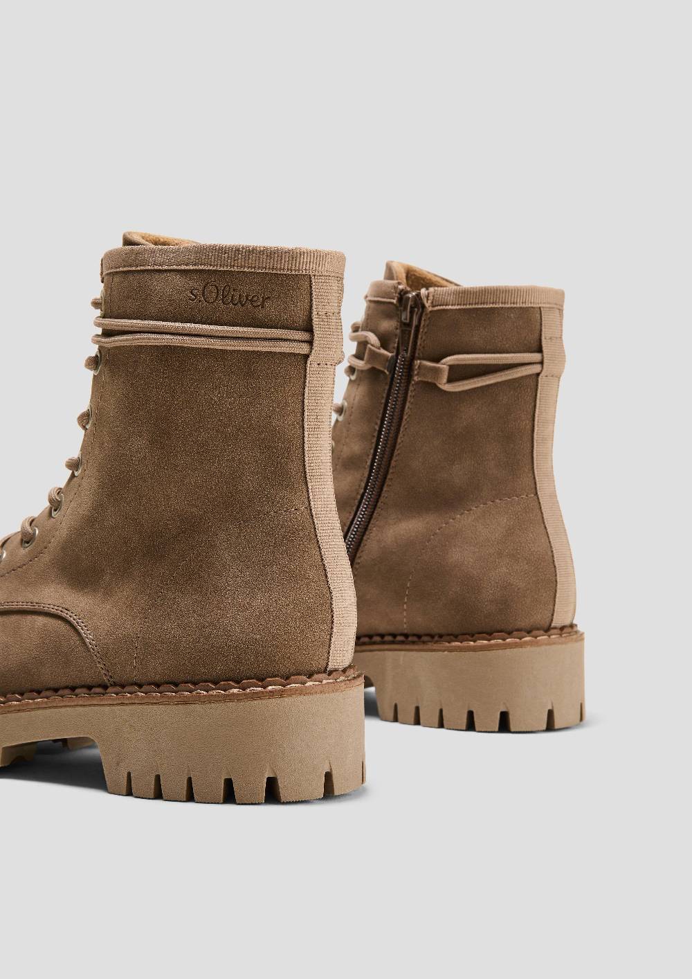 S.Oliver Schnürstiefel in Leder-Optik Online Shopping