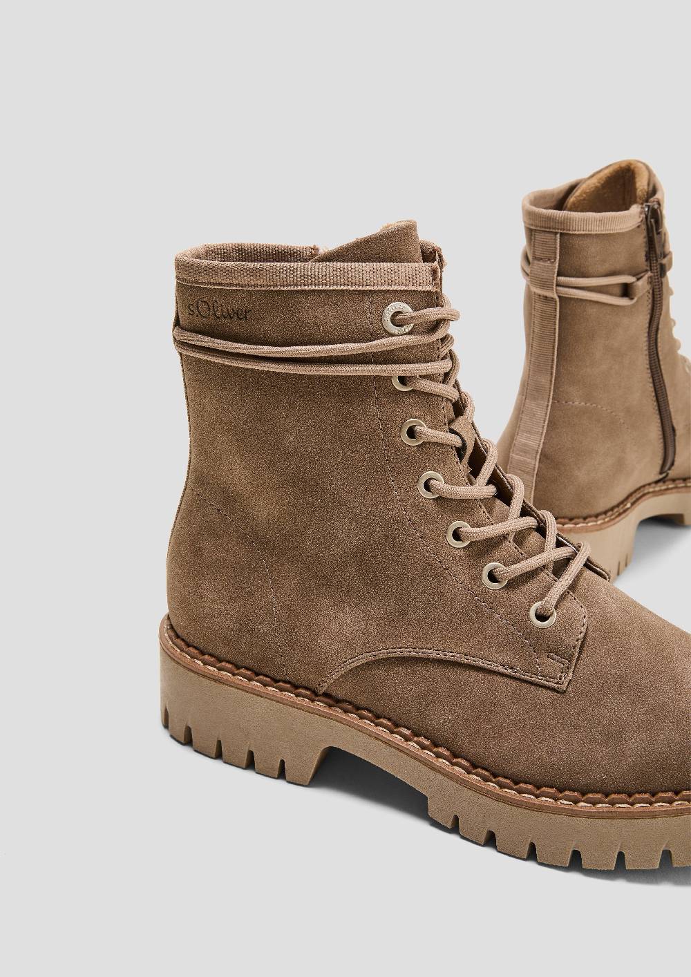 S.Oliver Schnürstiefel in Leder-Optik Online Shopping