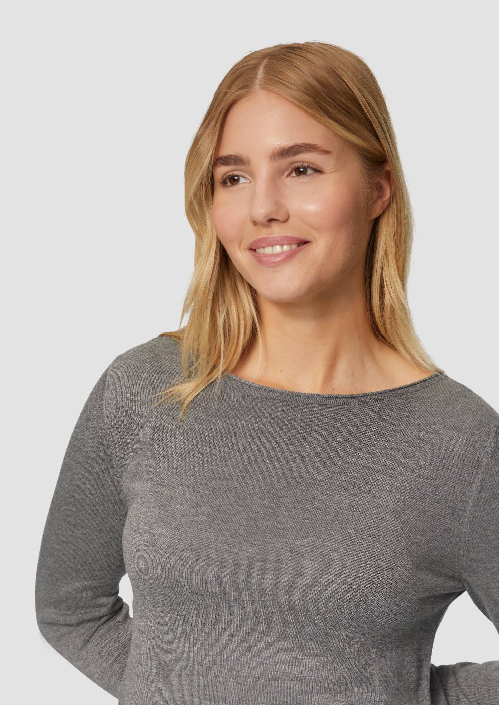 S.Oliver Leichter Feinstrickpullover mit Rollkante Preisnachlass
