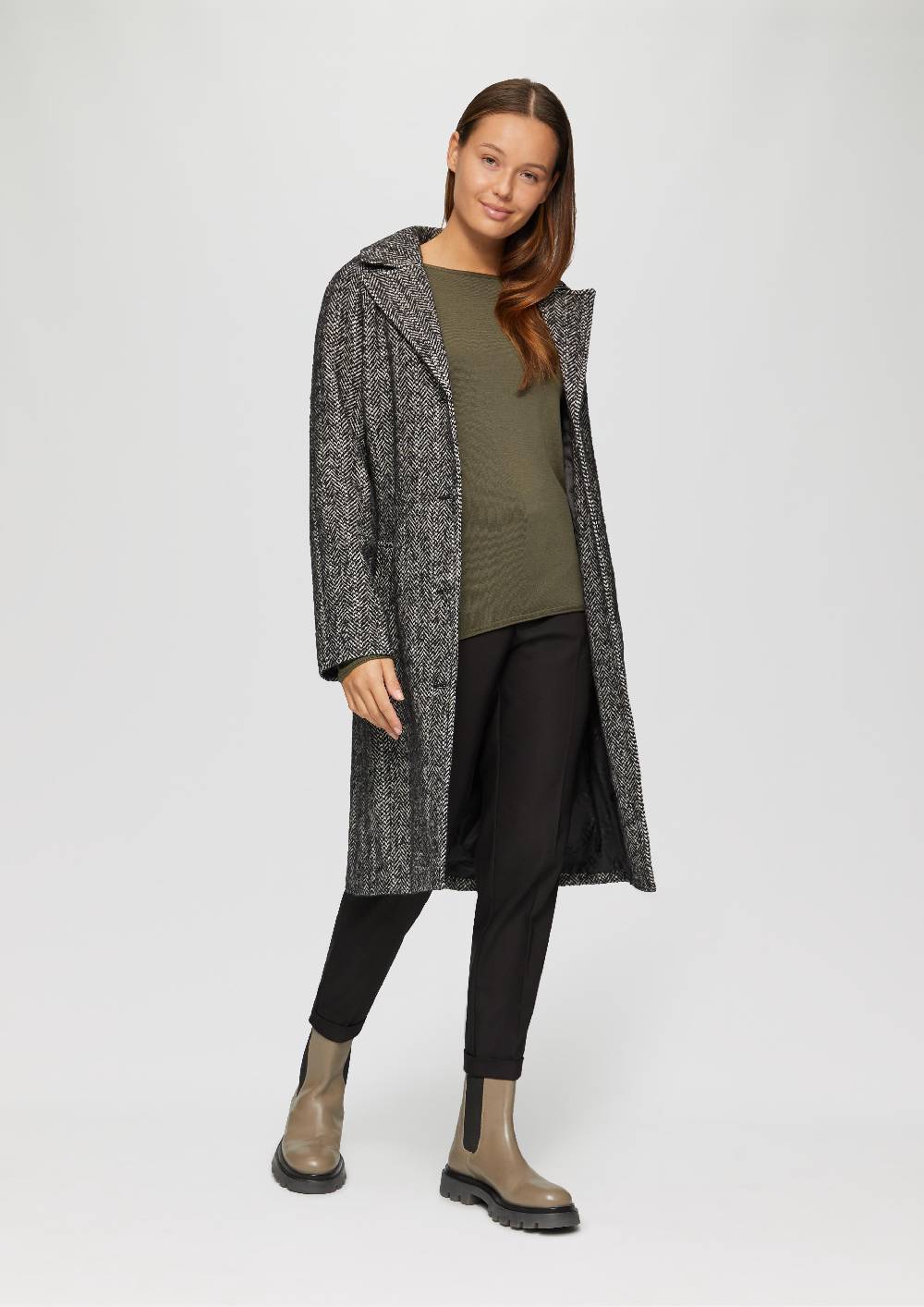 S.Oliver Leichter Feinstrickpullover mit Rollkante Saisonschlussverkauf