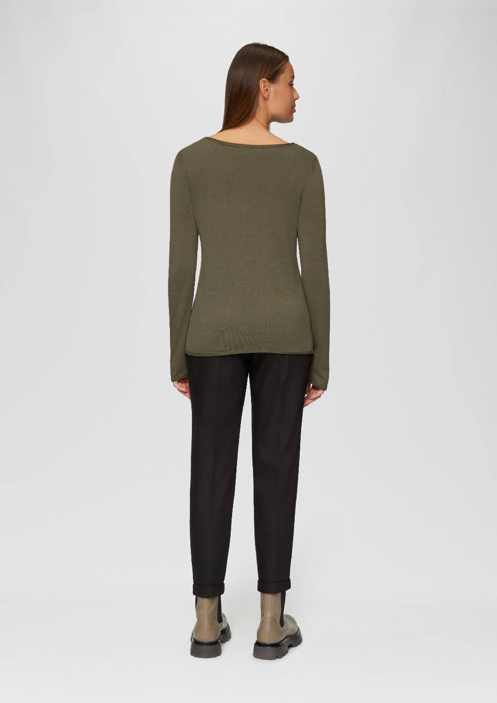 S.Oliver Leichter Feinstrickpullover mit Rollkante Saisonschlussverkauf