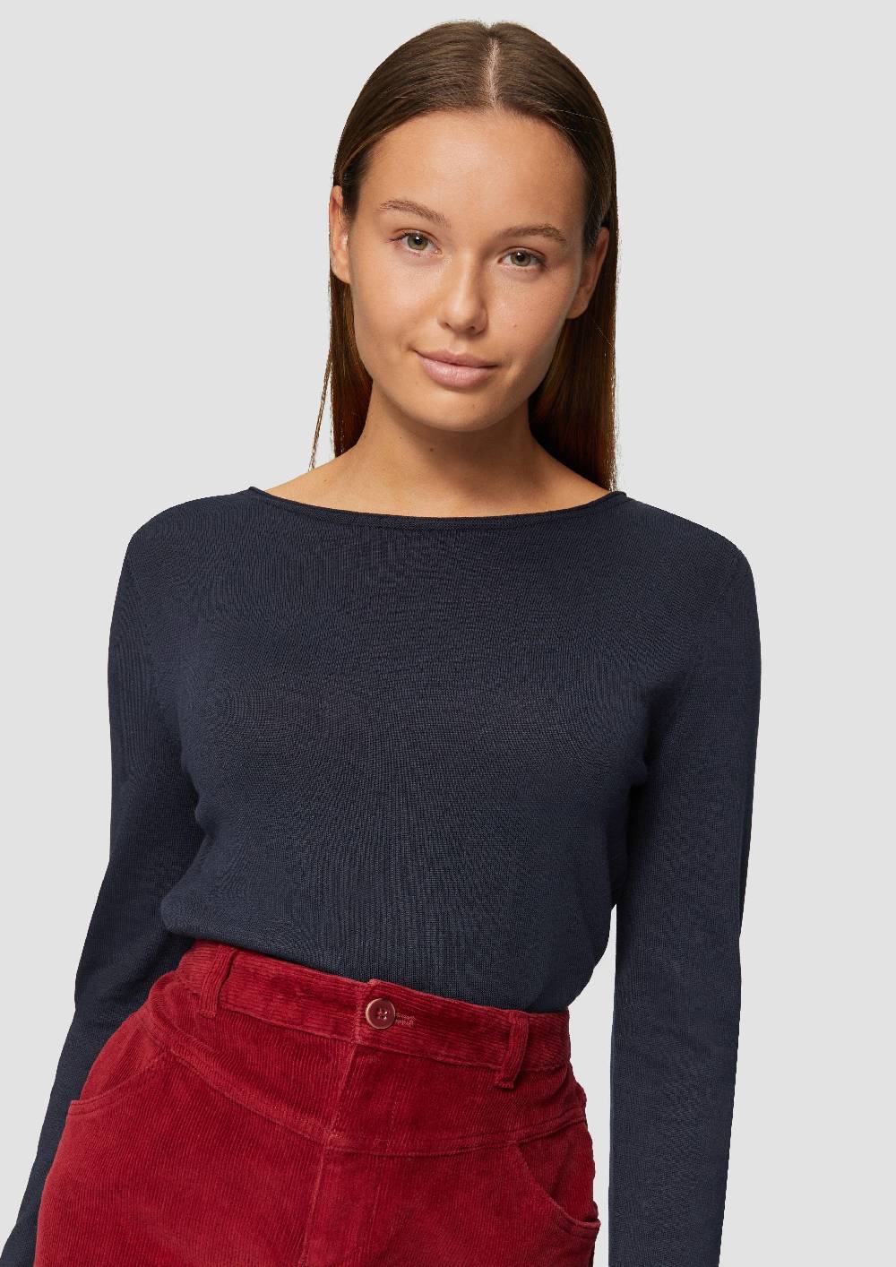 S.Oliver Leichter Feinstrickpullover mit Rollkante Black Friday