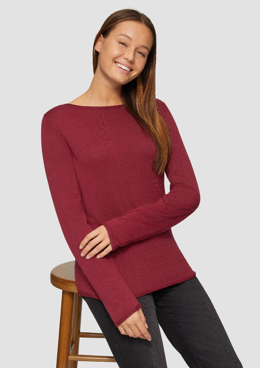 S.Oliver Leichter Feinstrickpullover mit Rollkante Cyber Monday