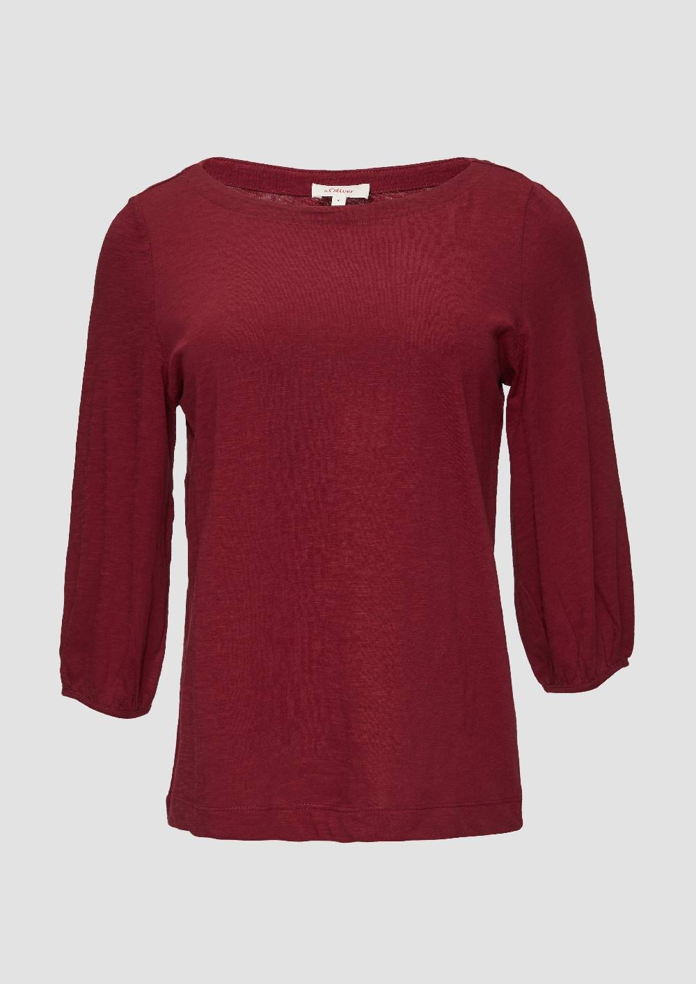 S.Oliver Baumwollshirt mit U-Boot-Ausschnitt Blitzangebot