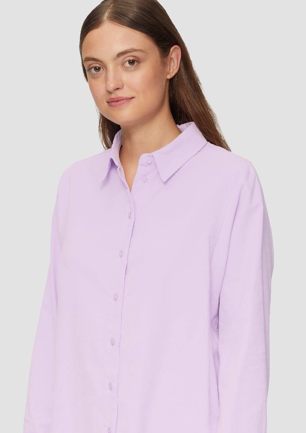 S.Oliver Cordbluse im Relaxed Fit mit Naht-Details Räumungsverkauf