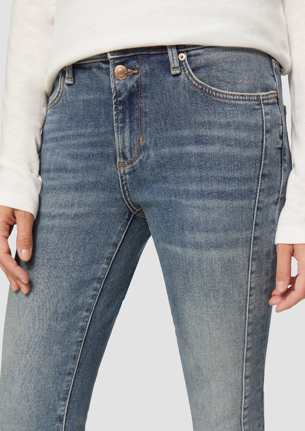 S.Oliver Jeans Betsy / Slim Fit / Mid Rise / Slim Leg / mit seitlichem Nahtdetail Kostenlose Rückgabe