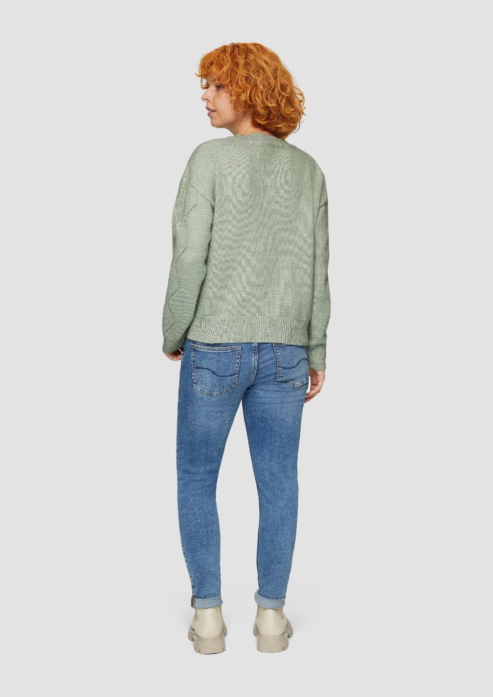 S.Oliver Pullover aus Viskosemix mit Ajour-Muster Bis zu 50% Rabatt