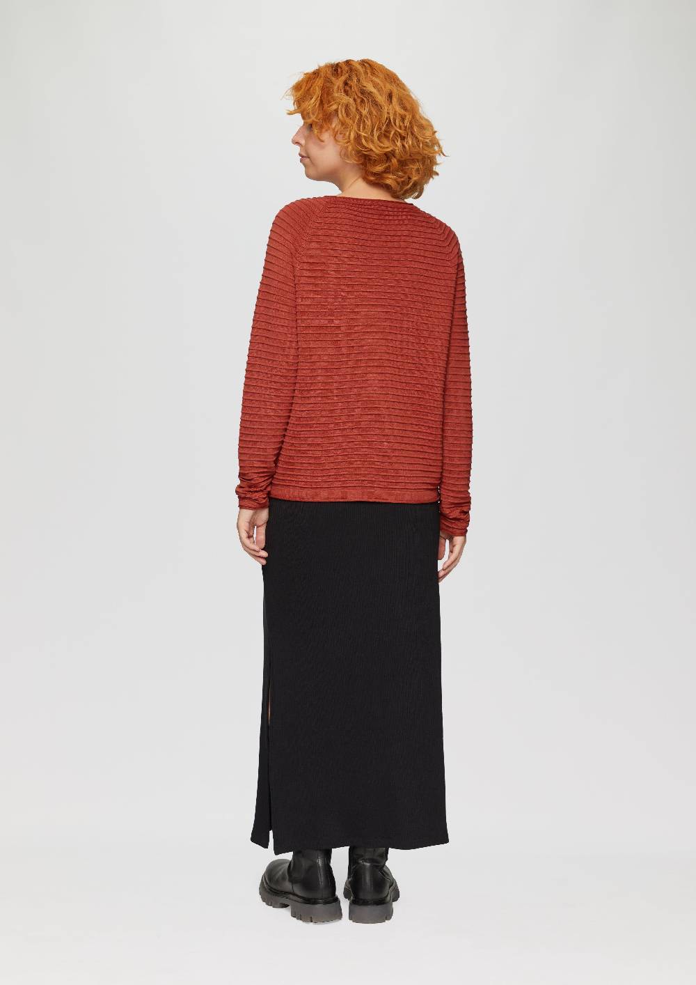 S.Oliver Pullover mit Strukturmuster aus Viskosemix Bis zu 60% Rabatt