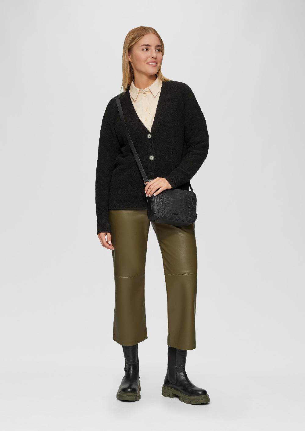 S.Oliver Strickjacke aus Baumwoll-Bouclé Sonderangebot der Fabrik