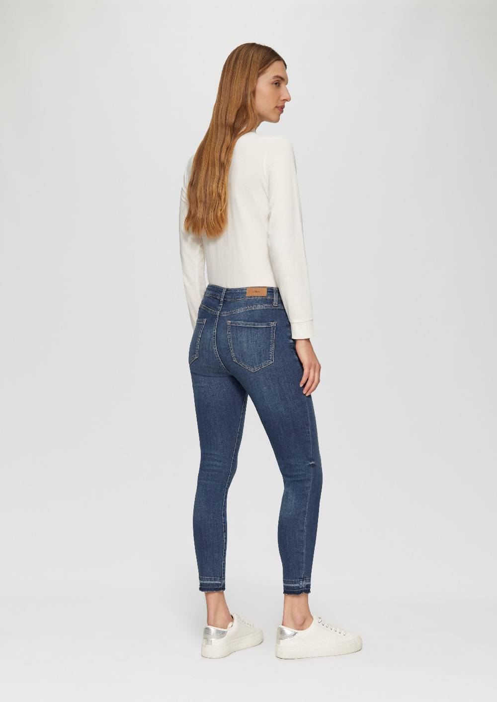 S.Oliver Cropped Jeans Izabell / Skinny Fit / Mid Rise / Skinny Leg / mit offenem Saum Riesige Rabatte
